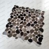 Metall Stahl Kies Mosaikfliese für Boden oder Wandmodell GALET TWIN