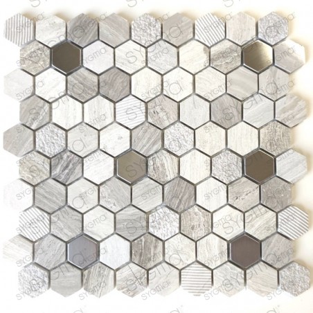 Mosaikstein Hexagon Fliesen Boden oder Wand BELLONA BEIGE