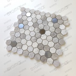 Mosaikstein Hexagon Fliesen Boden oder Wand BELLONA BEIGE
