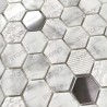 Stein und Metallfliesen für Wand oder Boden Badezimmer Duschen BELLONA BLANC