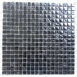 Schwarze mosaikfliesen aus glas für badezimmer und küche KEREM